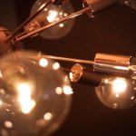 Pearl light feature, gold and bronze