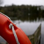 Life ring by river