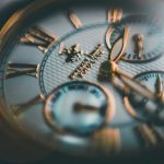 Macro photo of watch face