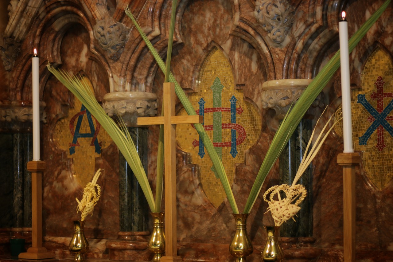 Palm leaves at our Palm Sunday service