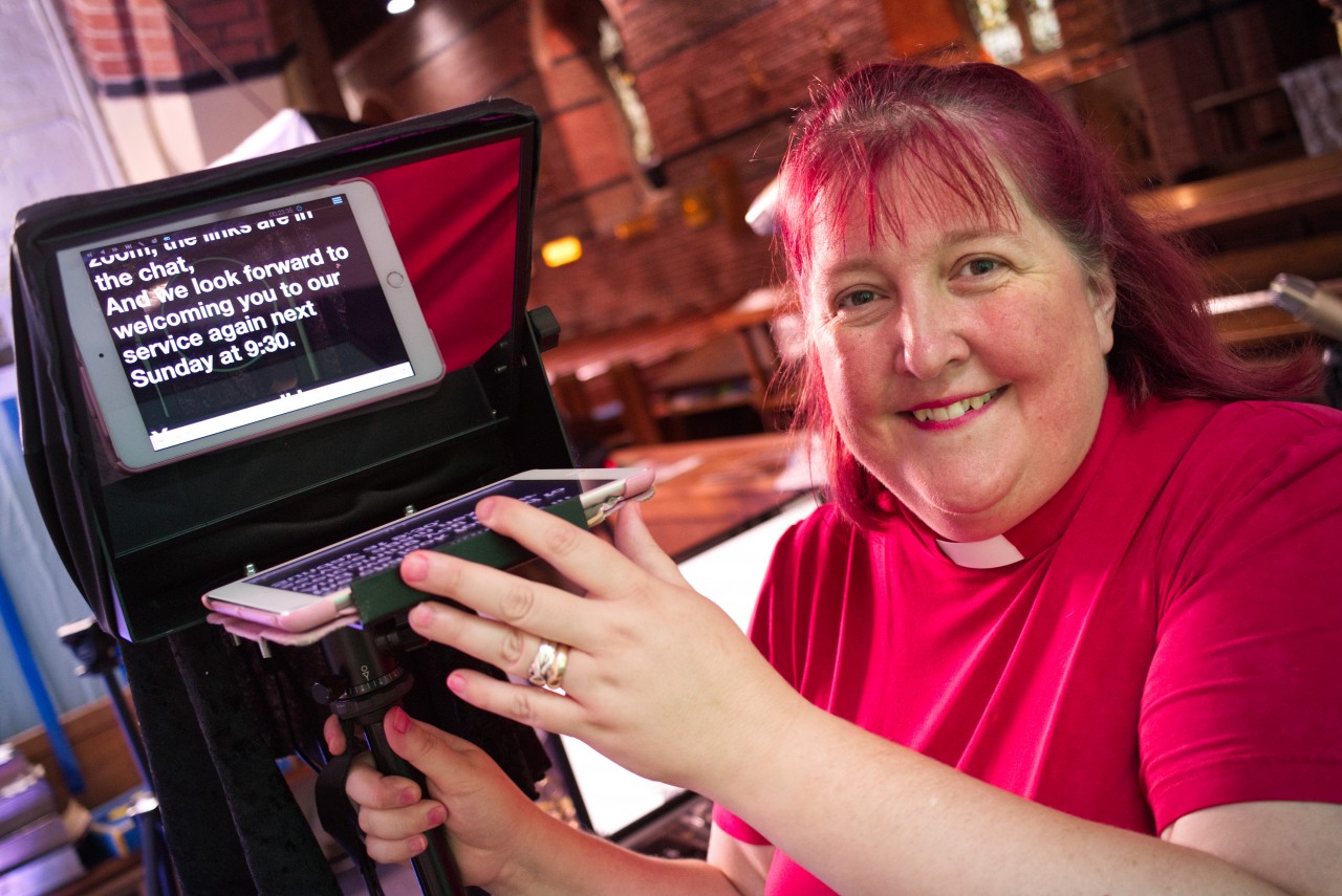 Rachel packs away following a live service