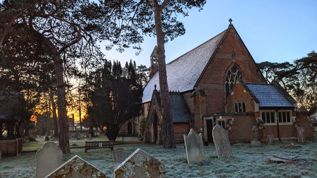 Church on a frosty January morning